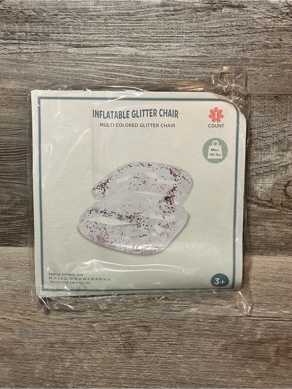Inflatable Glitter Chair - Pool Float for Kids